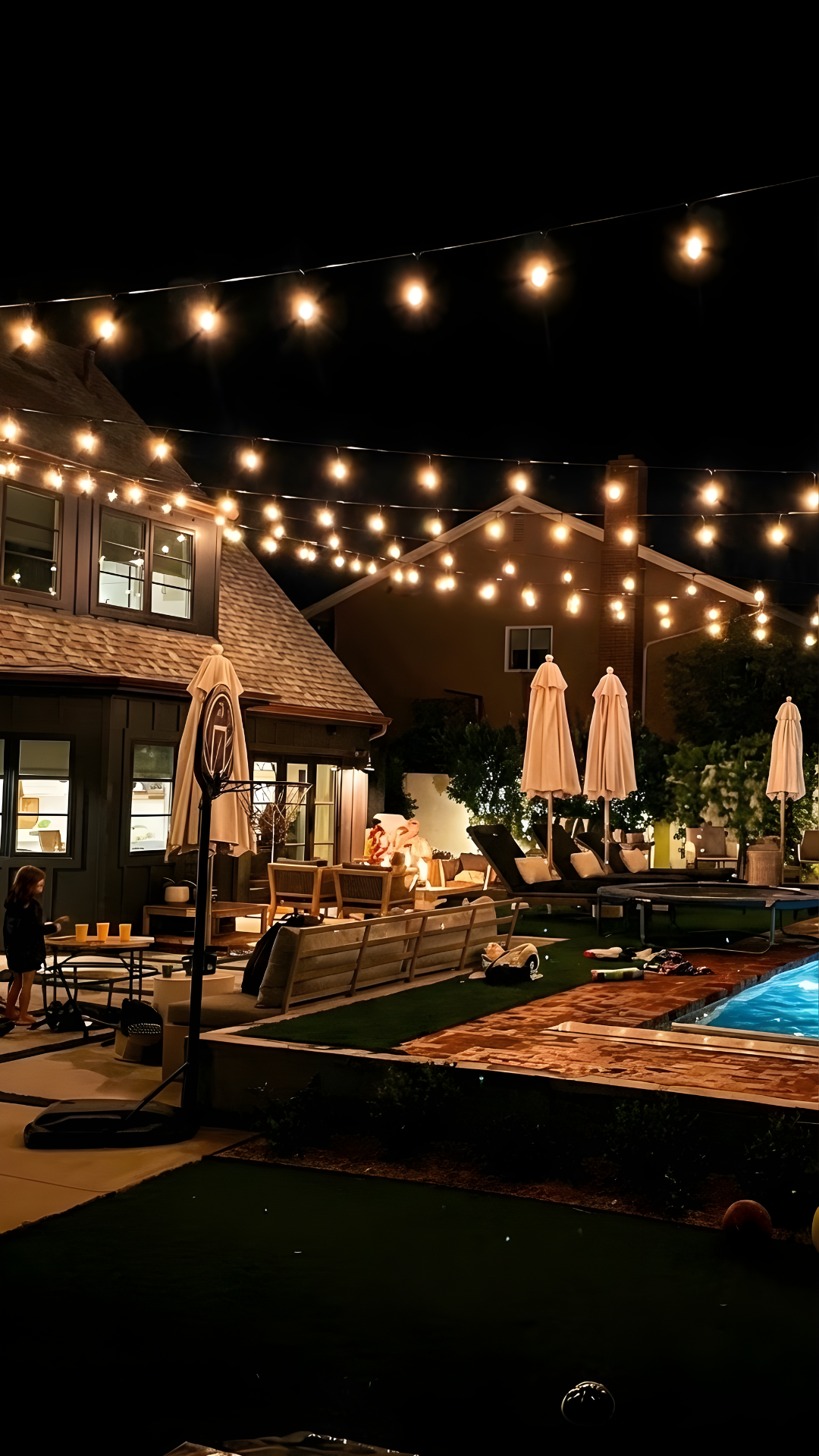 Outdoor Patio String Lighting in Houston Texas