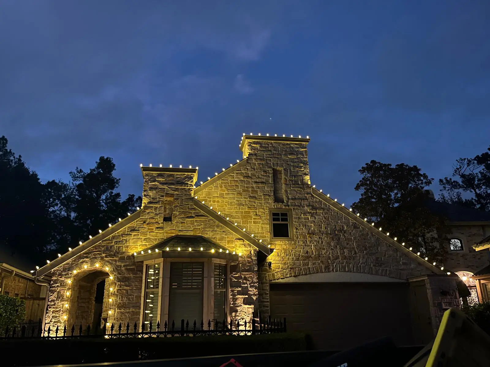 Christmas Lighting installation in Houston, Texas