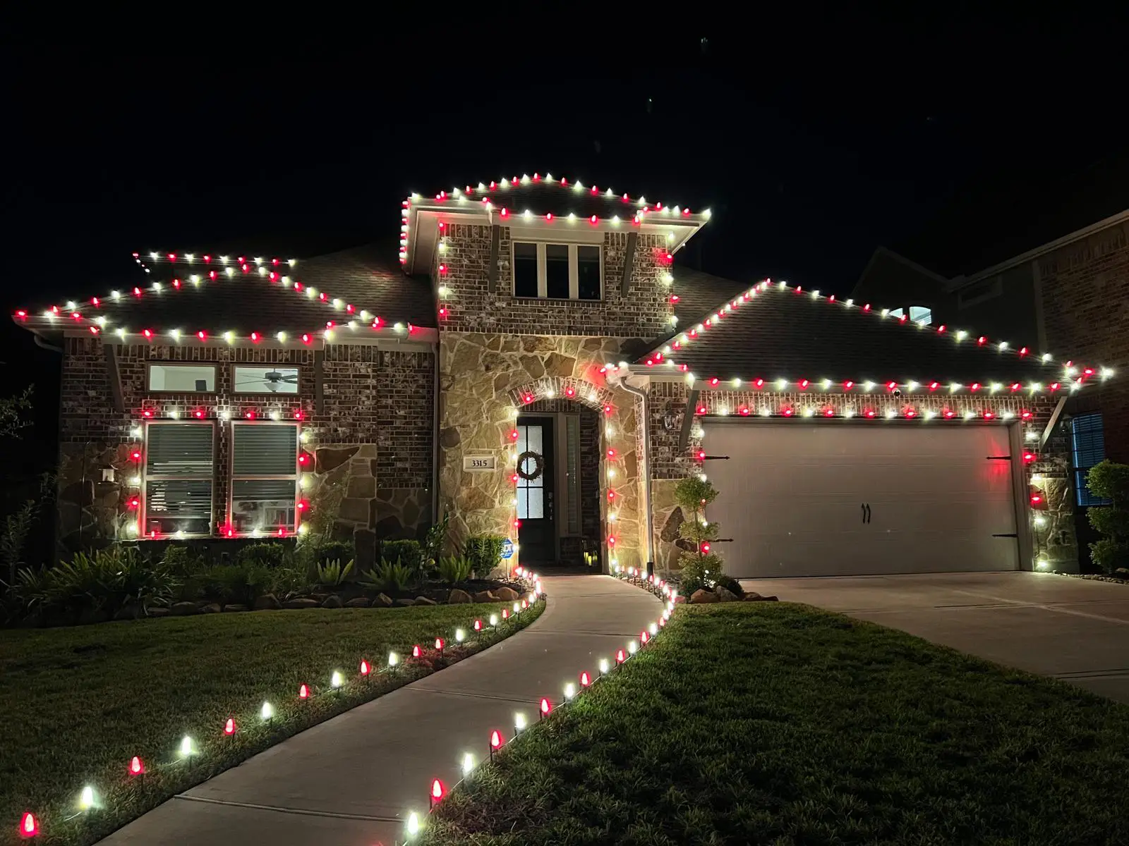 Christmas Lighting installation in Houston, Texas