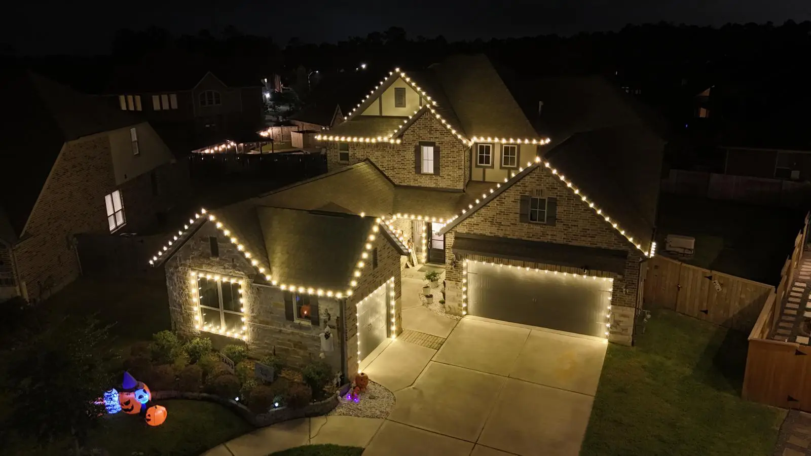 Christmas Lighting installation in Houston, Texas