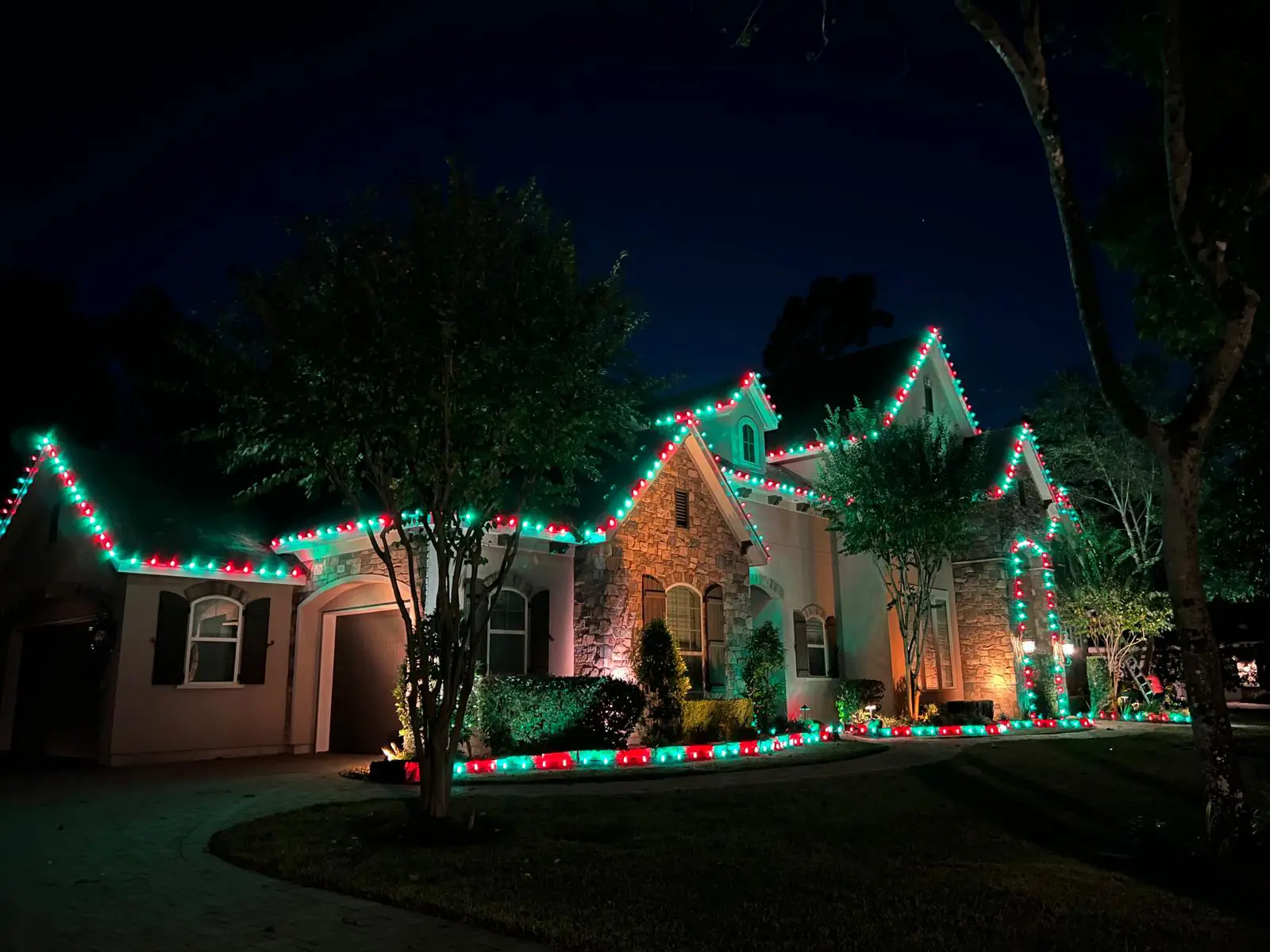Christmas Lighting installation in Houston, Texas