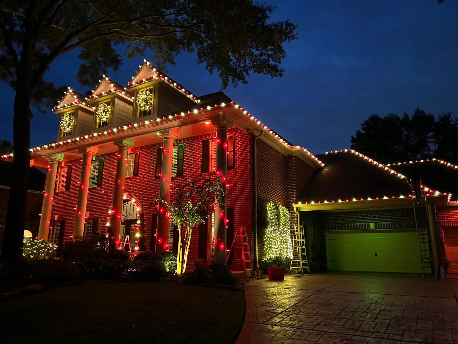 Christmas Lighting installation in Houston, Texas