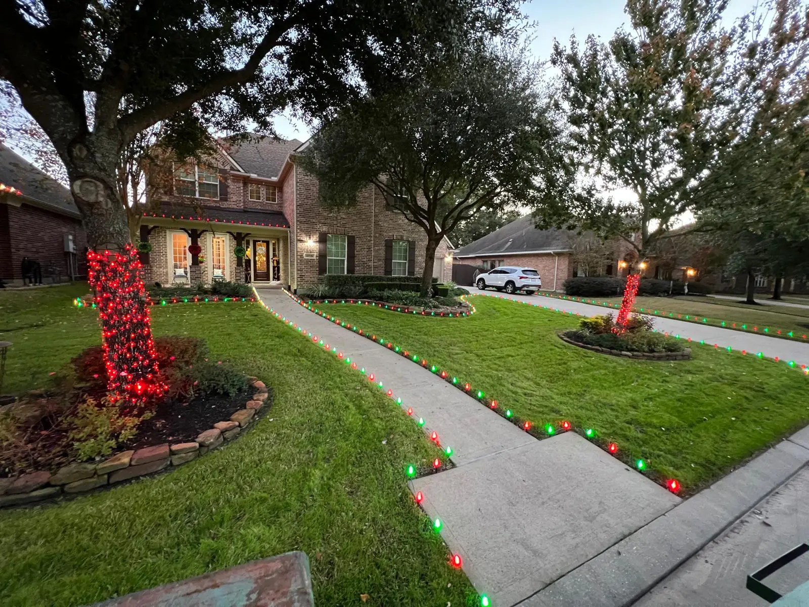 Christmas Lighting installation in Houston, Texas
