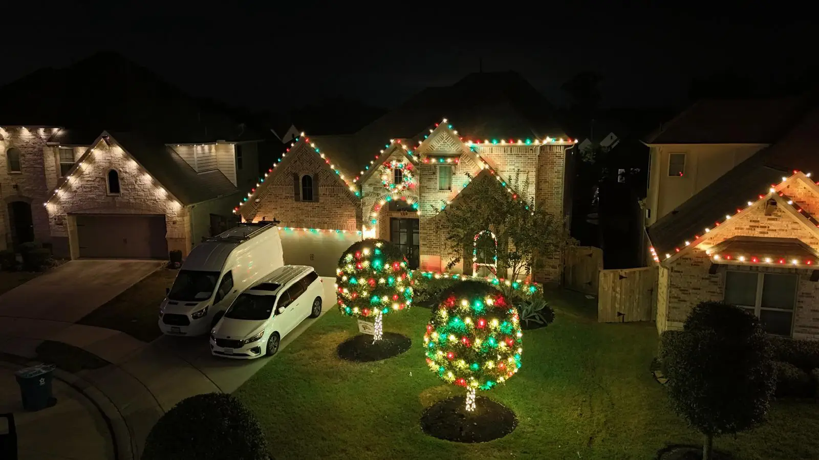 Christmas Lighting installation in Houston, Texas