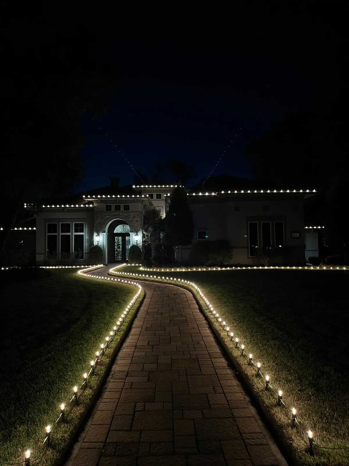 Christmas Lighting installation in Houston, Texas