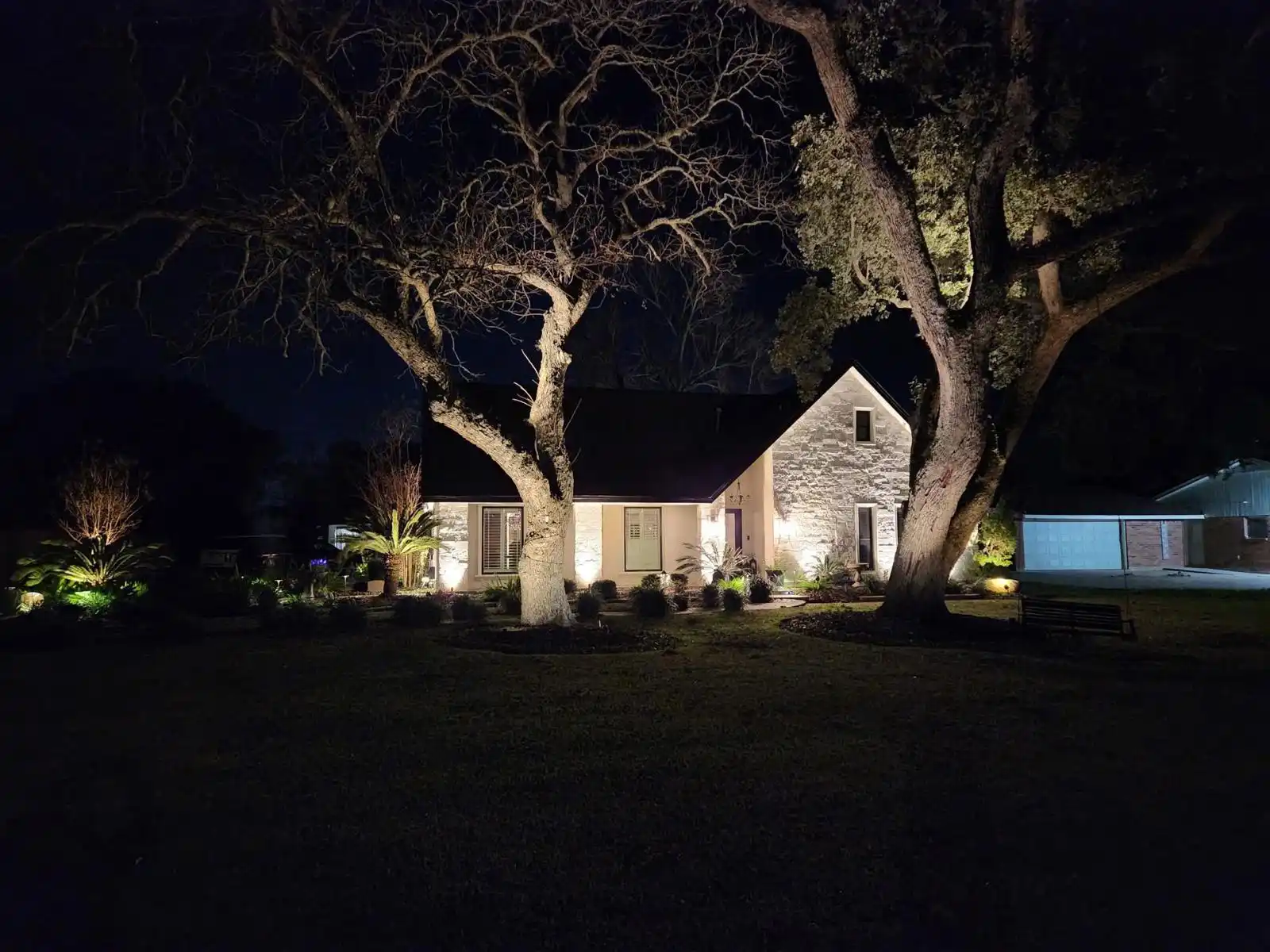 Landscape Lighting installation in Houston, Texas