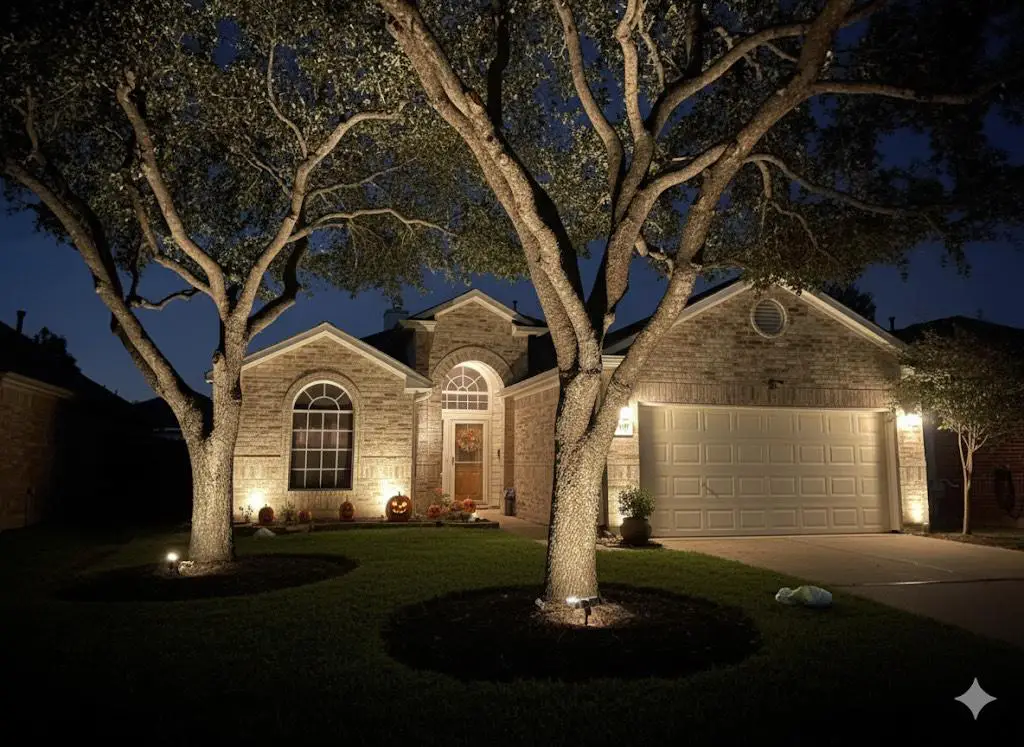 Landscape Lighting installation in Houston, Texas