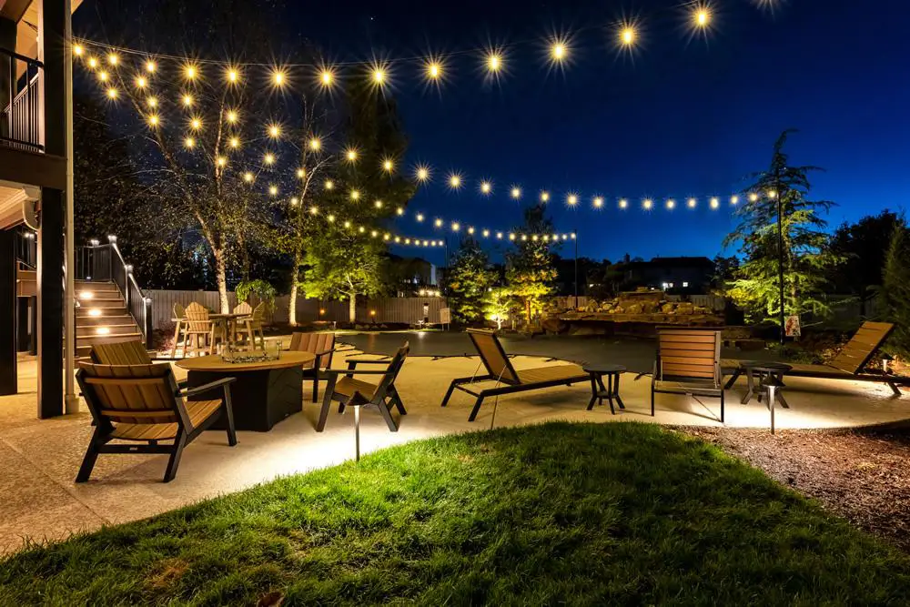 Patio String Lighting installation in Houston, Texas