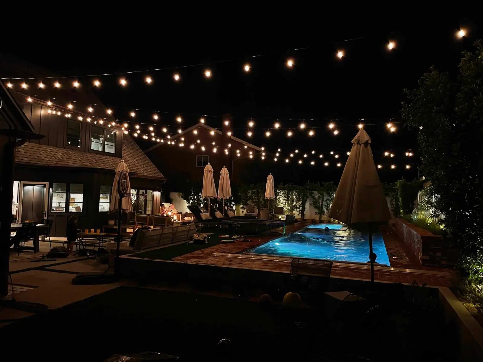 Patio String Lighting installation in Houston, Texas